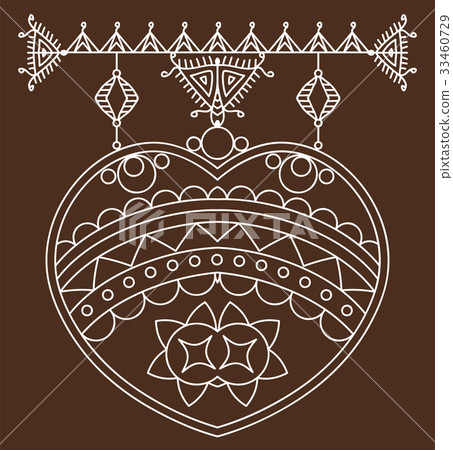 Folk, Tribal Design, Motif, Wall Painting 33460729