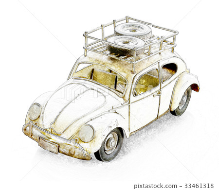 Retro car drawing sketch 33461318