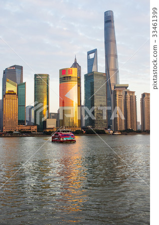 Blue sky Shanghai, financial district Blue sky Shanghai, financial district 33461399