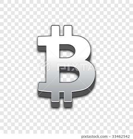 Bitcoin trendy 3d style vector icon. Bitcoin trendy 3d style vector icon. 33462542
