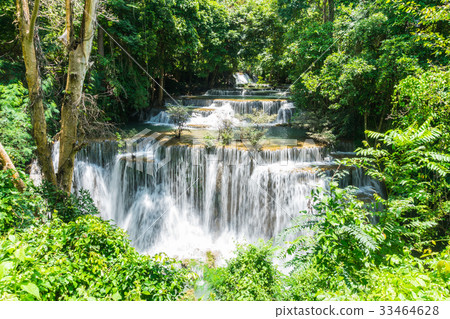 Huai mae khamin waterfall in kanchanaburi thailand Huai mae khamin waterfall in kanchanaburi thailand 33464628