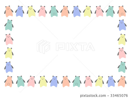Panda illustration frame colorful Panda illustration frame colorful 33465076