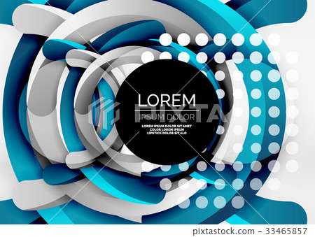 Modern 3d ring vector abstract background 33465857