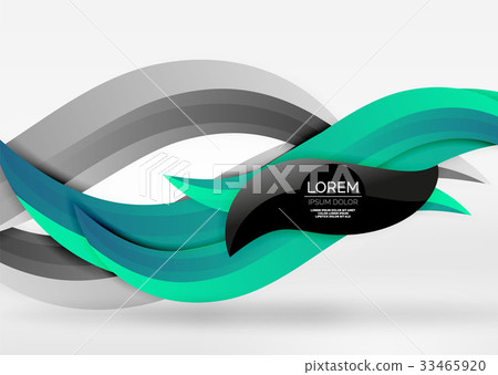 Vector colorful wave lines in white and grey 3d Vector colorful wave lines in white and grey 3d 33465920