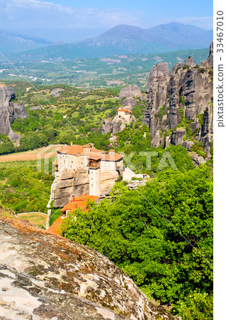 Meteora monasteries on the high cliffs, Greece Meteora monasteries on the high cliffs, Greece 33467010