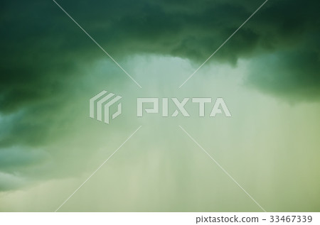 Black rainy cloud 33467339