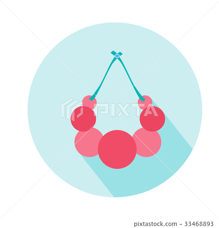 Beads for woman icon. Beauty and accessoires. Beads for woman icon. Beauty and accessoires. 33468893