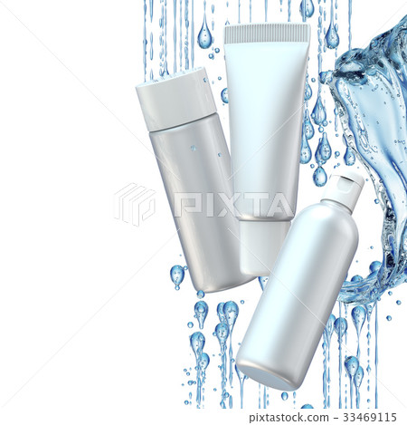 Design cosmetics product advertising in water Design cosmetics product advertising in water 33469115