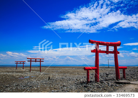 After the sea torii tide Tara-cho, Saga Prefecture 33469573