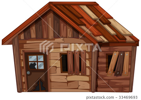 Wooden house in bad condition 33469693
