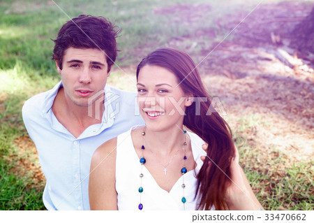 Young couple in the park 33470662