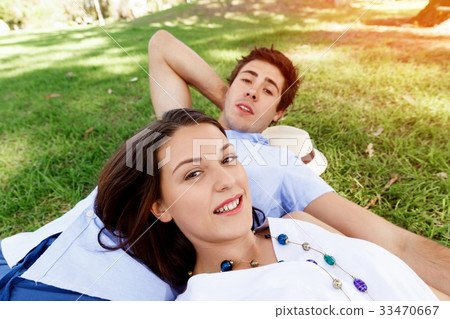 Young couple in the park 33470667