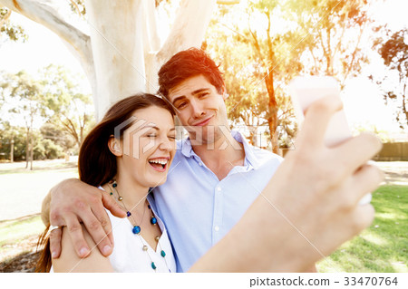 Young couple in the park 33470764