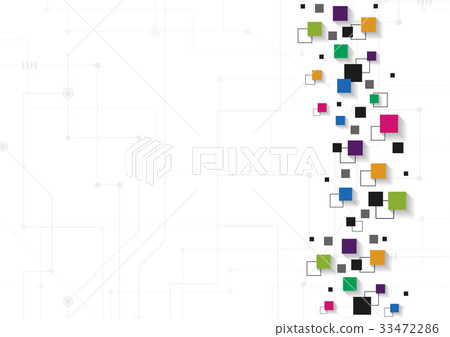 Vector technology concept. Connected Vector technology concept. Connected 33472286