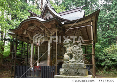 Hakusan Heisendera總部門前，福井縣Fukugata的狗形狗 33473009