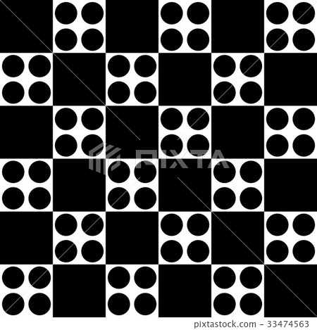 Seamless Square and Circle Pattern 33474563