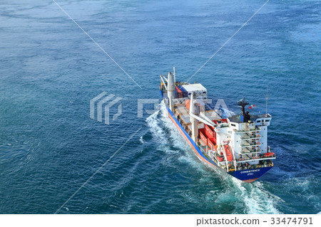 A freighter seen from the Shimanami Kaido Ehime Prefecture A freighter seen from the Shimanami Kaido Ehime Prefecture 33474791