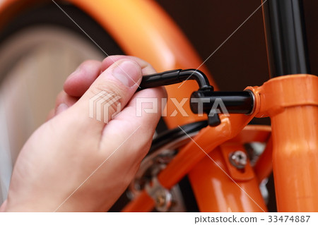 自行車（組裝工具維修調整維修拆裝檢查扳手扳手橙色橙色車身零件不露面） 33474887