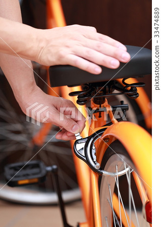 自行車（組裝工具維修調整維修拆裝檢查扳手扳手橙色橙色車身零件不露面） 33474889