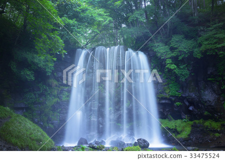 Japan's waterfall, Nagano Prefecture, Ueda City, Kotohira Kogen. 33475524