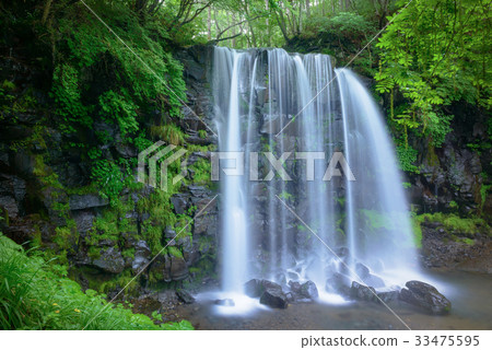 Japan's waterfall, Nagano Prefecture, Ueda City, Kotohira Kogen. 33475595