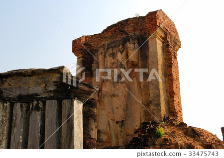 世界遺產，素可泰王朝，素可泰佛，在內戰中破壞的寺廟@廢墟公園，素可泰，泰國 33475743