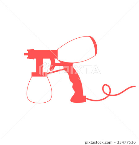Stylized icon of a colored airbrush Stylized icon of a colored airbrush 33477530
