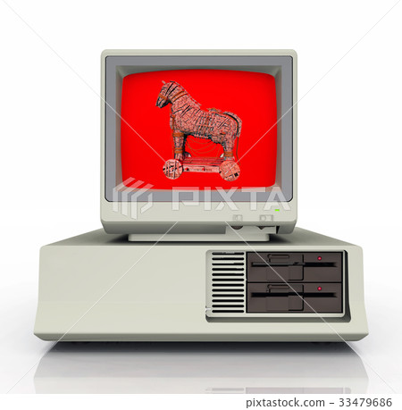 horse on computer