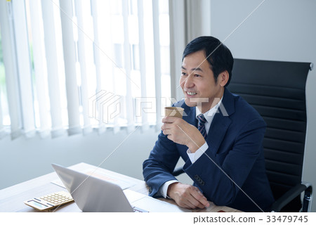Desk work relaxing Desk work relaxing 33479745