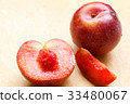Red plum fresh ripe fruit 33480067