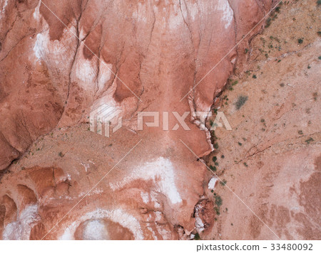Aerial view on Rainbow mountains colorful pattern 33480092