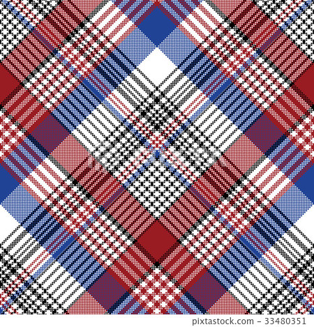 Pixel plaid fabric seamless check pattern 33480351