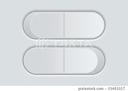 Blank switch buttons. Light gray Blank switch buttons. Light gray 33481017