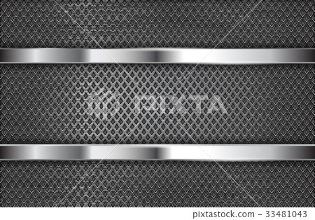Metal chrome brushed background with perforation Metal chrome brushed background with perforation 33481043