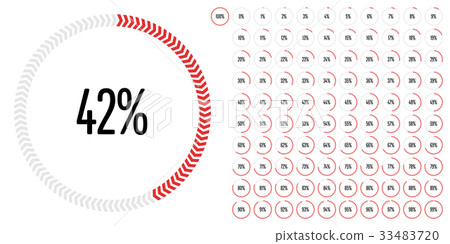 Set of circle percentage diagrams from 0 to 100 Set of circle percentage diagrams from 0 to 100 33483720