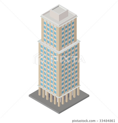Vector modern isometric building icon - Stock Illustration [33484861 ...