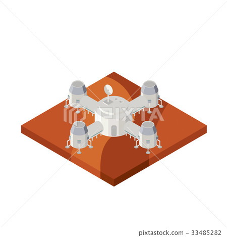 Vector isometric Space base on Mars. 33485282