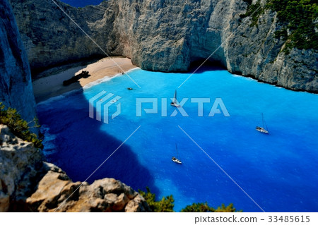 Navagio 海灘,扎金索斯島,希臘 4 Navagio 海灘,扎金索斯島,希臘 4 33485615