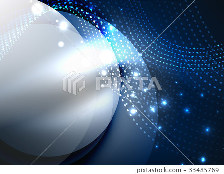 Glowing wave created with particles on dark color Glowing wave created with particles on dark color 33485769
