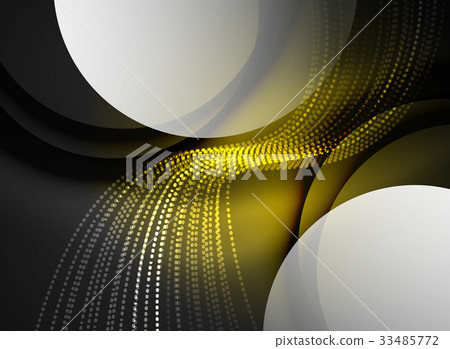 Glowing wave created with particles on dark color Glowing wave created with particles on dark color 33485772