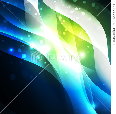 Illuminated neon waves 33485774