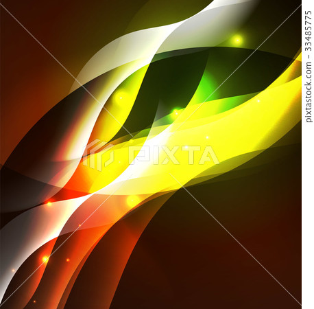 Illuminated neon waves Illuminated neon waves 33485775
