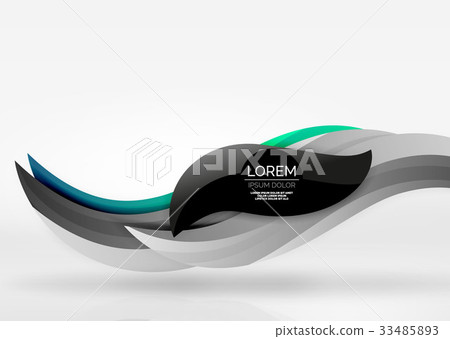 Vector colorful wave lines in white and grey 3d Vector colorful wave lines in white and grey 3d 33485893