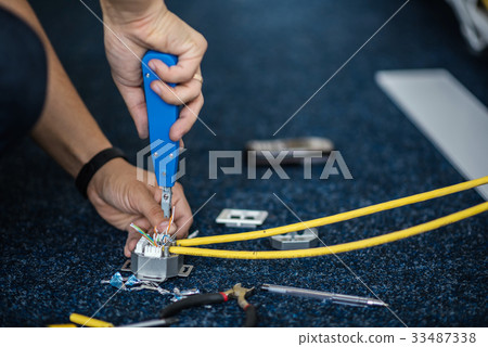 Punch-down tool,process of laying local network 33487338