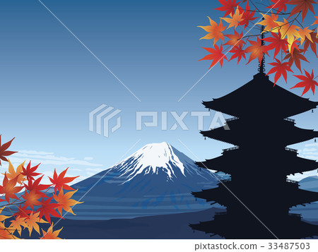 富士和五層寶塔 33487503