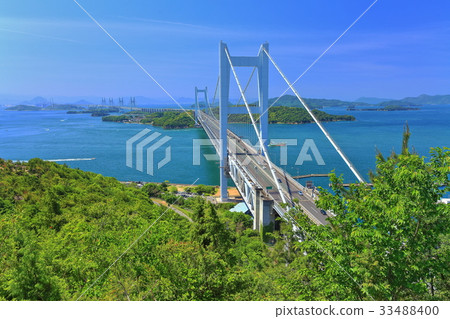 Shimotsui Seto Ohashi Bridge seen from Washuzan 33488400