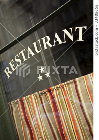 Window of a restaurant Window of a restaurant 33488658