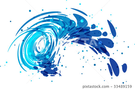 Splash wave on white Splash wave on white 33489159