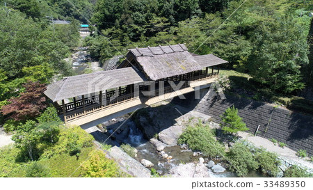 被遮蓋的橋，Kawabe鳥瞰圖，Oiso市，莊嚴 33489350