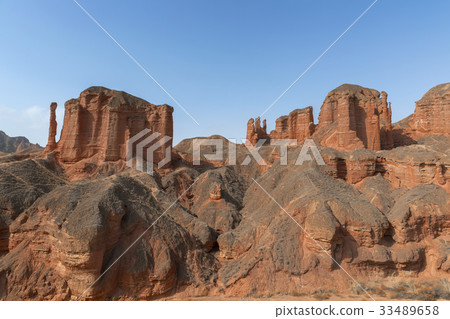 Rainbow mountains in asian geopark at China 33489658